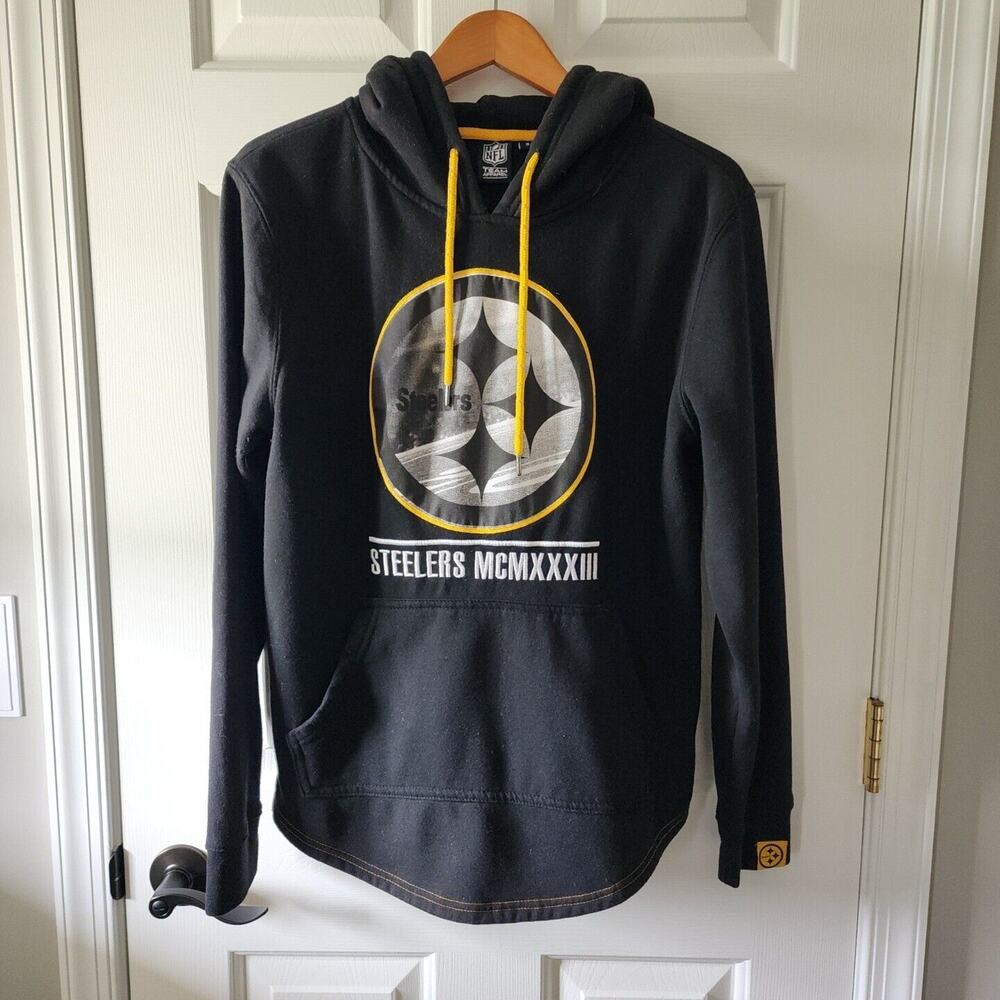 NFL Pittsburgh Steelers Jacket Mens S Hooded Yellow Black